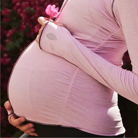 FP Movement x Hatch Right On Run Layer long sleeve, pink haze NEW Maternity - Picture 2 of 9
